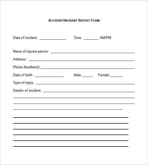 hr incident report form template incident report template 32 free 