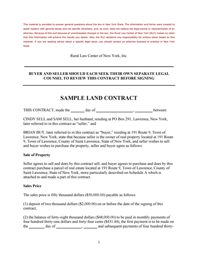 Land Contract Template: Free Download, Create, Edit, Fill and 