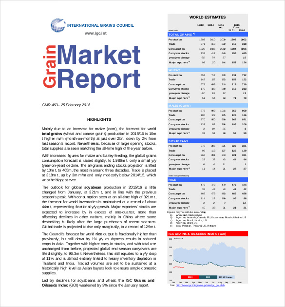 Market report example marketing report format idealvistalistco 