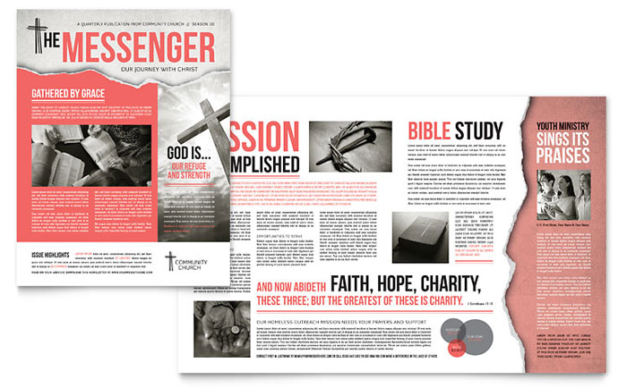 Newsletter Templates   InDesign, Illustrator, Publisher, Word, Pages