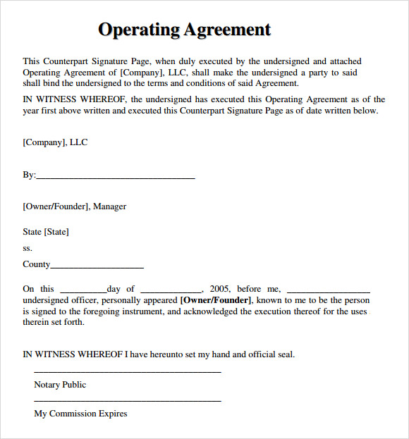 operating agreement template free free llc operating agreement 