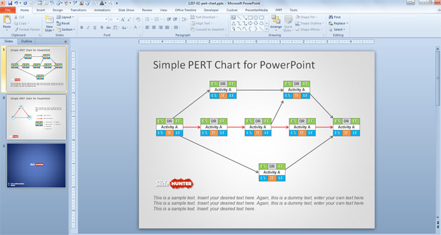 Free PERT Chart Template for PowerPoint