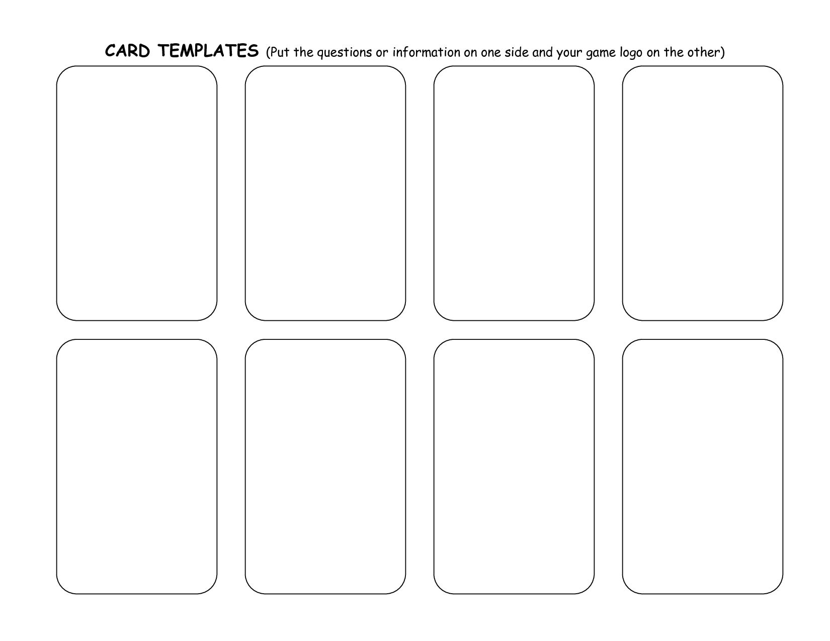 Blank Playing Card Template | One day | Pinterest
