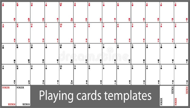 Playing cards template set Stock Vector Art & Illustration, Vector 