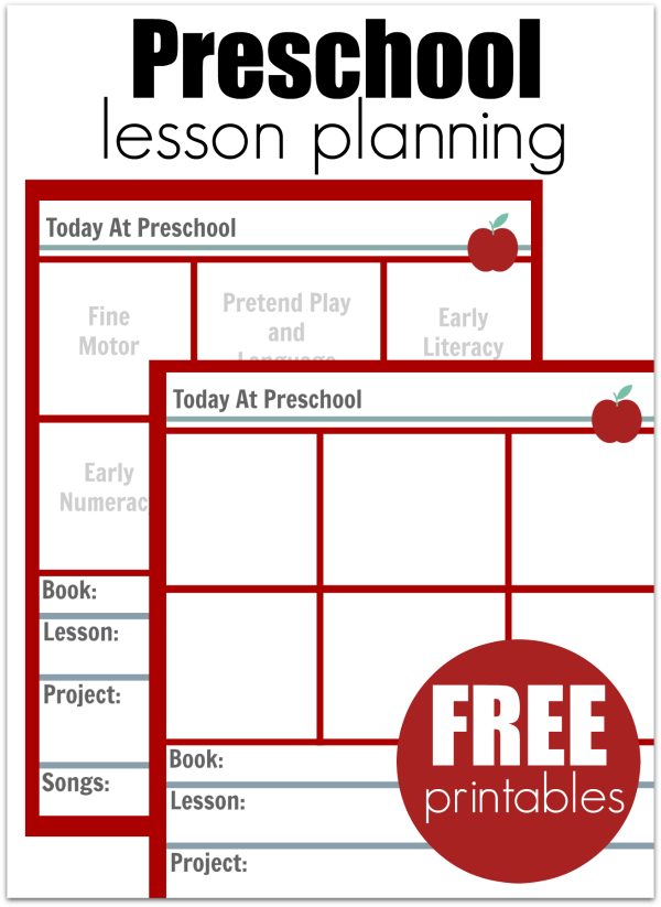 Preschool Lesson Planning Template   Free Printables   No Time For 