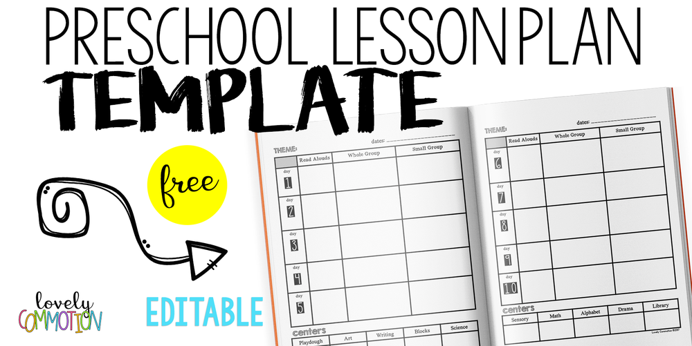Easy (and free) Preschool Lesson Plan Template — Lovely Commotion