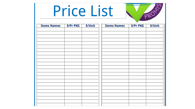 Chalkboard Price List Sheet Template ~ Templates ~ Creative Market