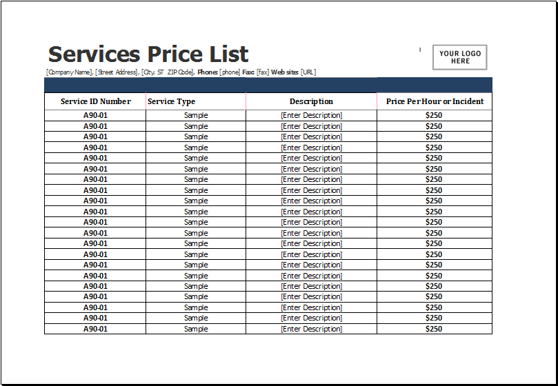 9+ Retail Price List Templates   Free Word, PDF, Excel Format 