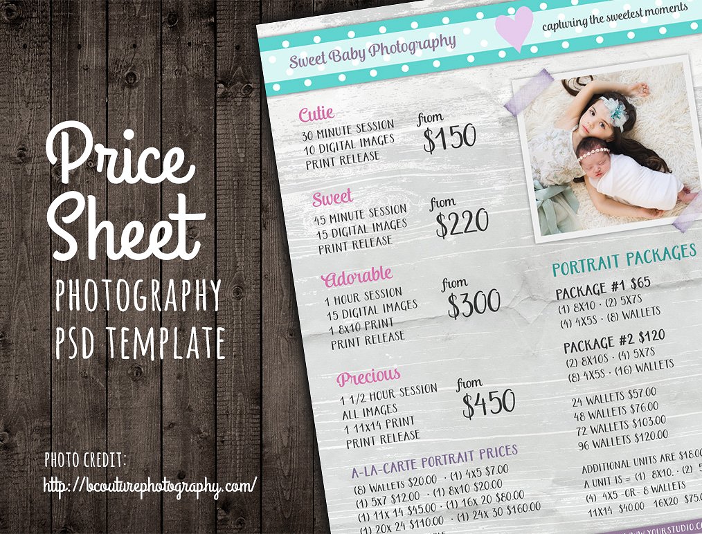 Price Sheet List PSD Template ~ Templates ~ Creative Market