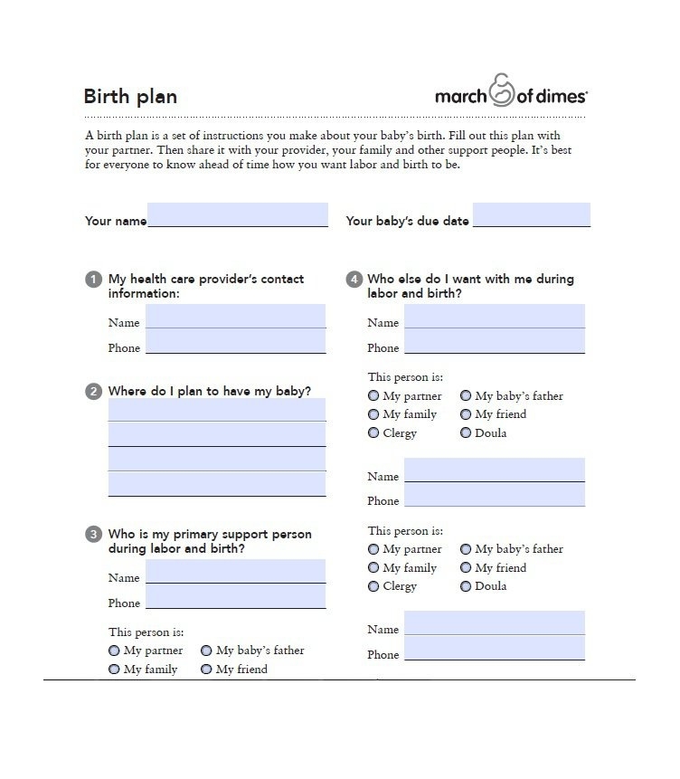 10 FREE Printable Pregnancy Birth Plans & Hospital Bag Checklists 