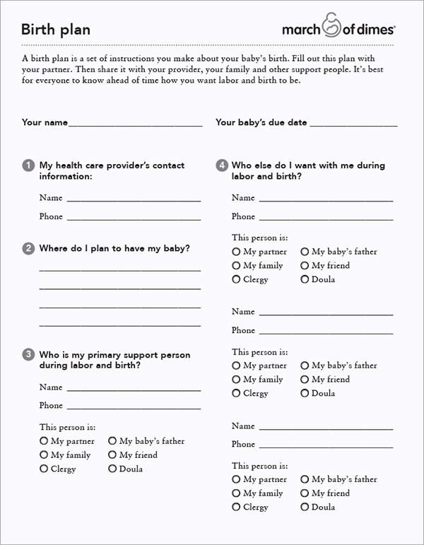 my birth plan template   Mini.mfagency.co