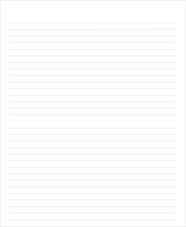 Printable Notebook Paper   9+ Free PDF Documents Download | Free 
