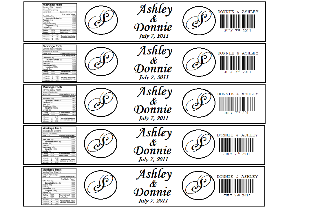 Free Printable Water Bottle Label Template Word 8 X 13125 