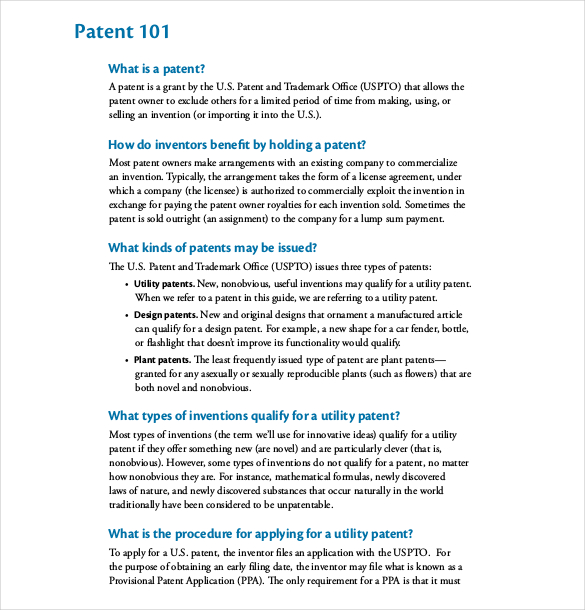 patent proposal template patent application template 12 free word 