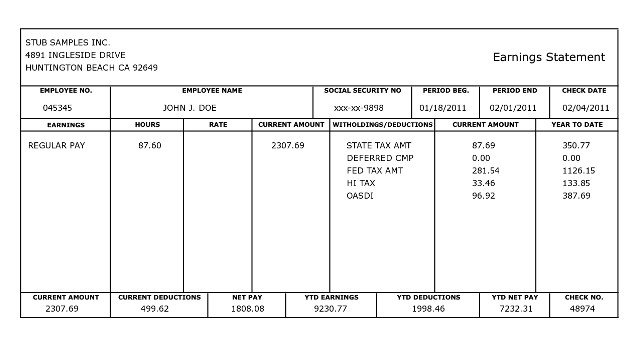 free create pay stub template