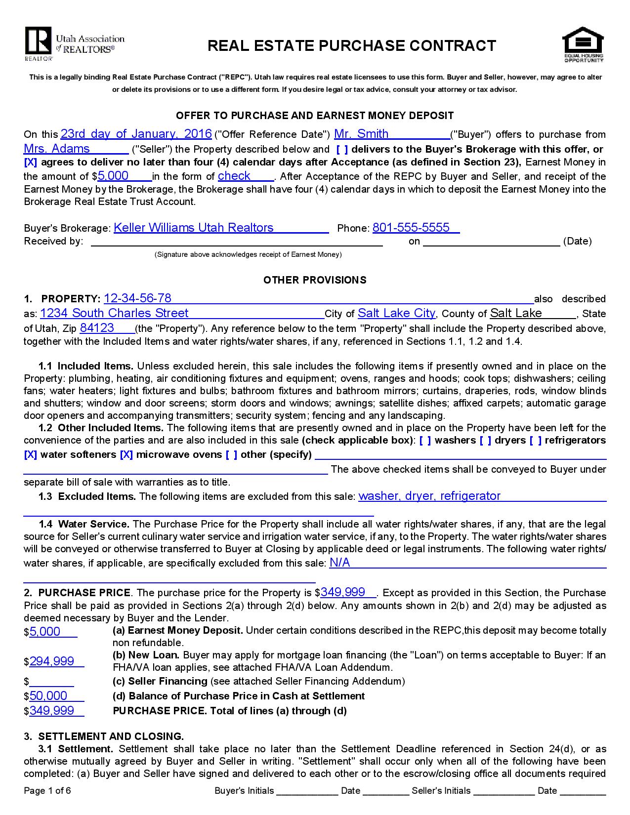 Inspirational Real Estate Purchase Agreement Template 
