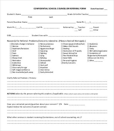 doctor referral form template   Teacheng.us