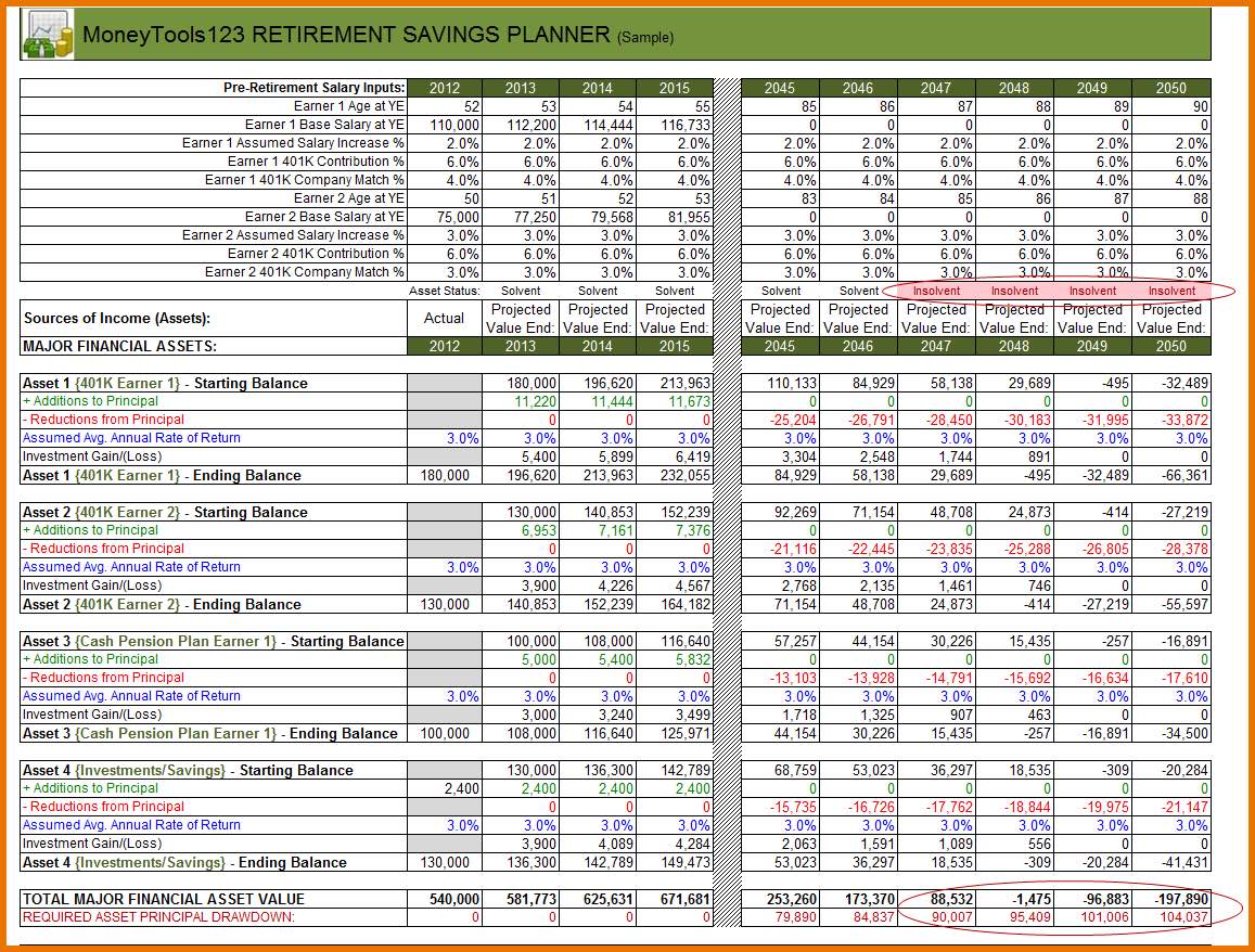 retirement expense worksheet excel   Mini.mfagency.co