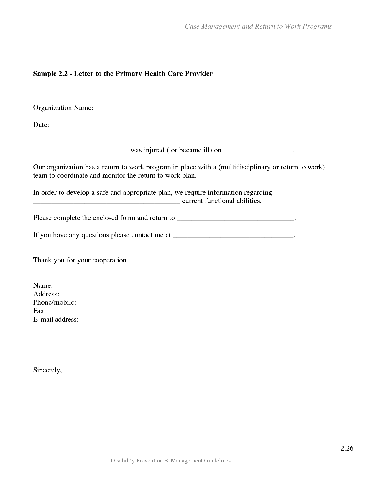 7+ Return To Work Letter | Letter Template Word with regard to 