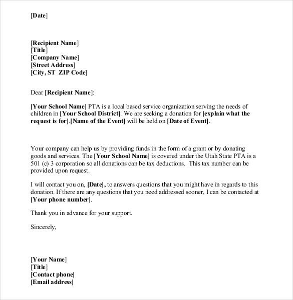 9 Sample Donation Request Letters for Free Download | Sample Templates