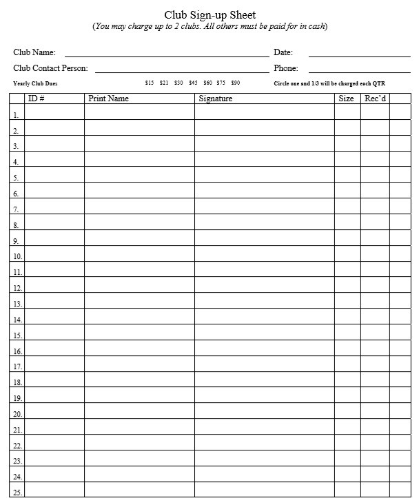 sample signup sheet   Ecza.solinf.co