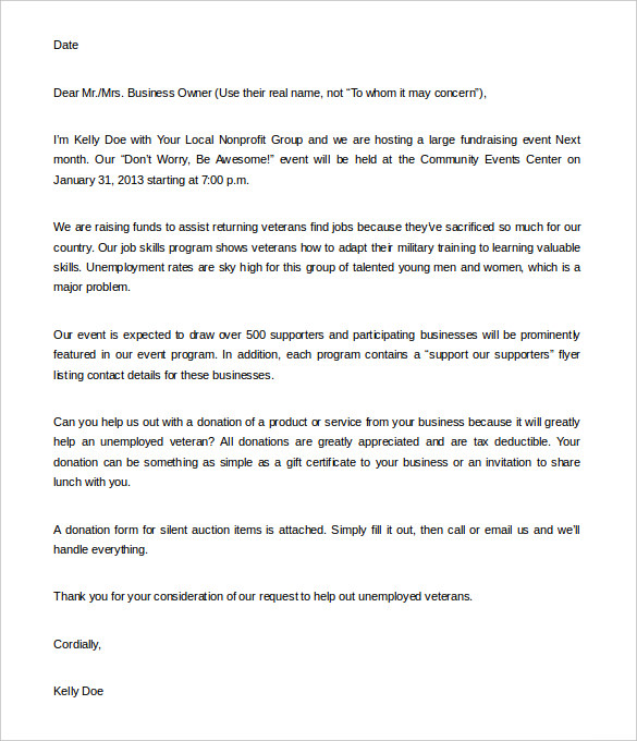 10+ Fundraising Letter Templates – Free Sample, Example Format 