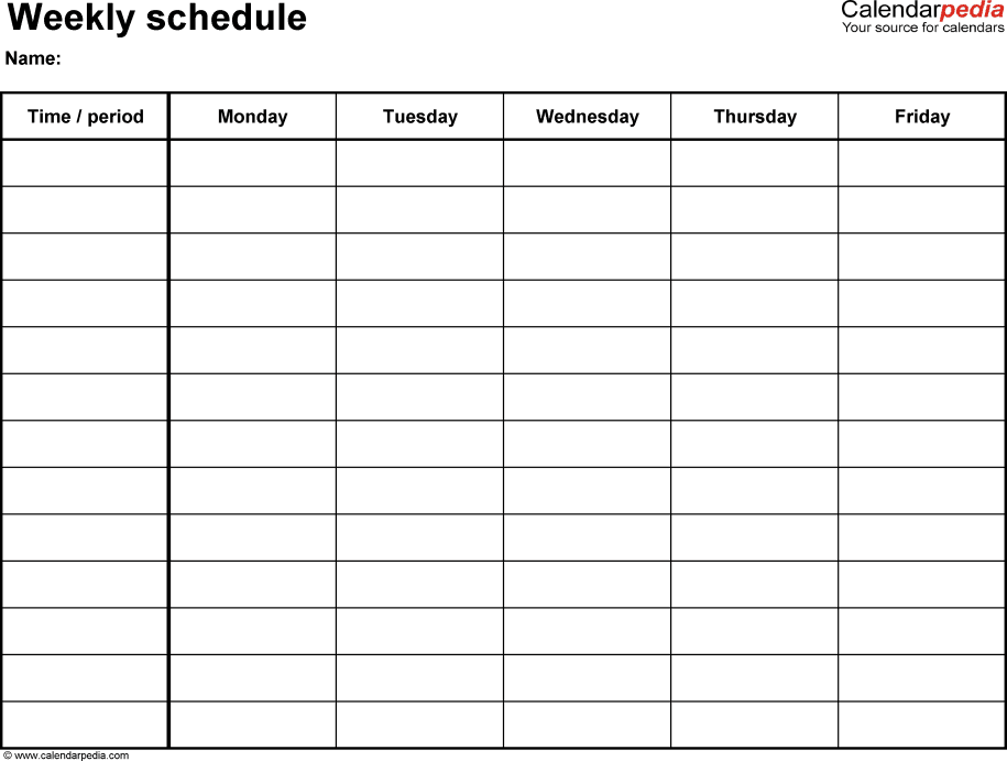 weekly school schedule   Maggi.locustdesign.co