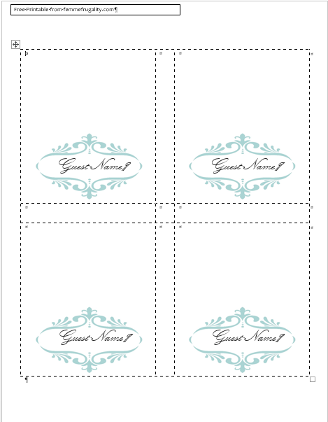 Flat Place Cards Printed In 5 Steps