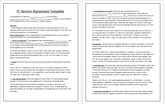 Sample Of Service Contract Agreement With A Consultant Elegant 