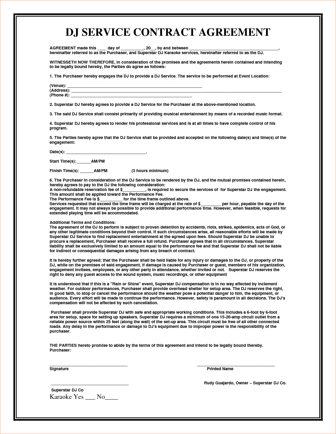 Managed Service Contract Template With 4 Service Agreement 