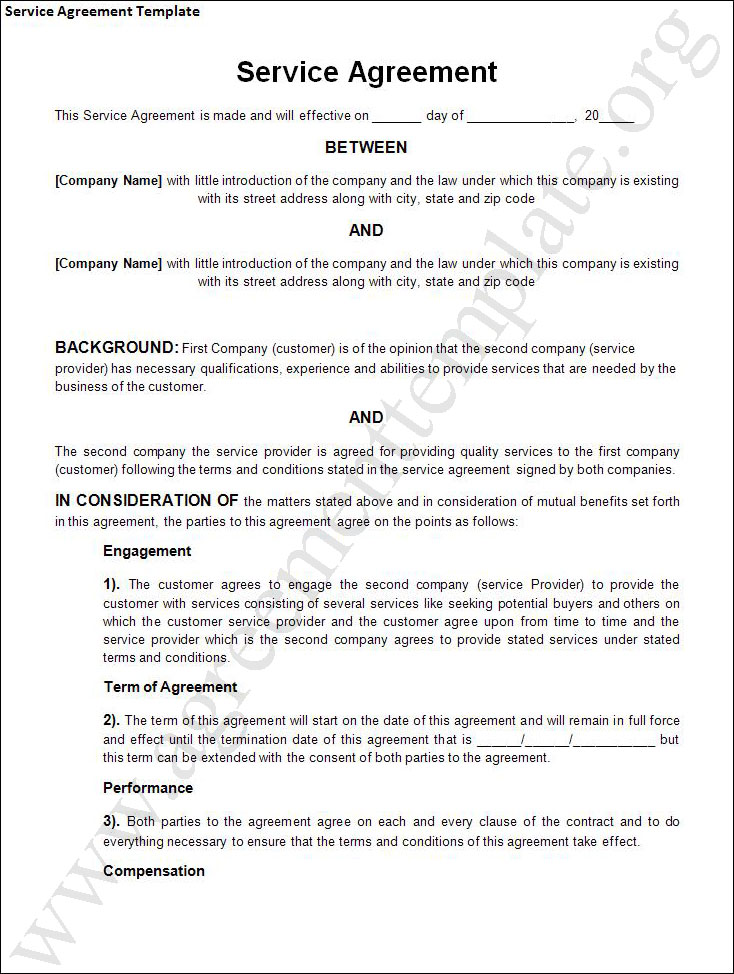 client service agreement template contract agreement template for 