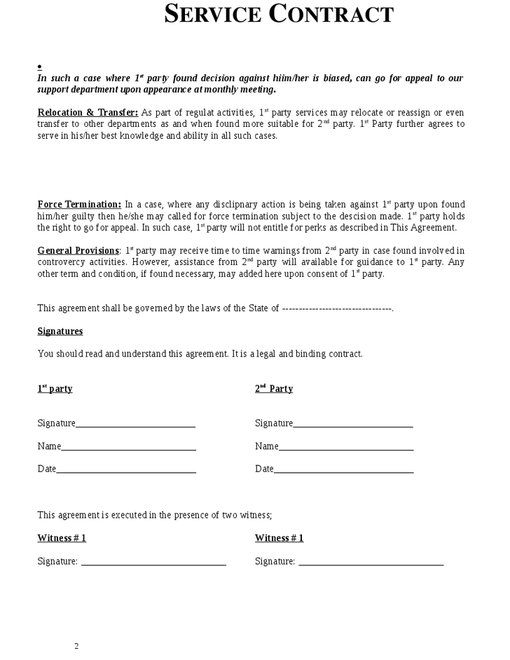 agreement template doc service agreement template doc 