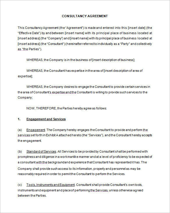 consultant agreement template free sample consultant agreement 