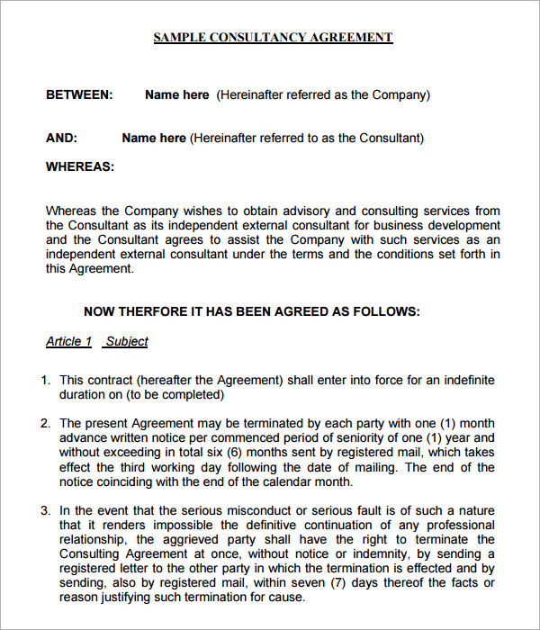 free consulting agreement template consulting agreement 5 free pdf 