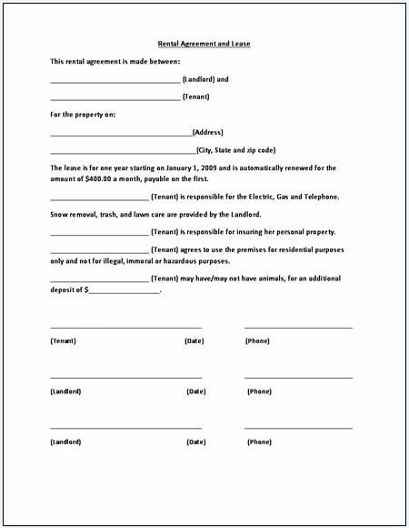 simple lease agreement template basic rental agreement and lease 
