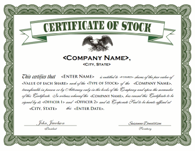 Sample Stock Certificate Procter Gamble Stock Certificate   Safero 