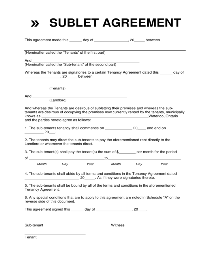 basic sublet agreement template subletting agreement template 