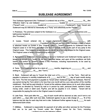 Sublease Agreement Template | Create a Free Sublease Agreement
