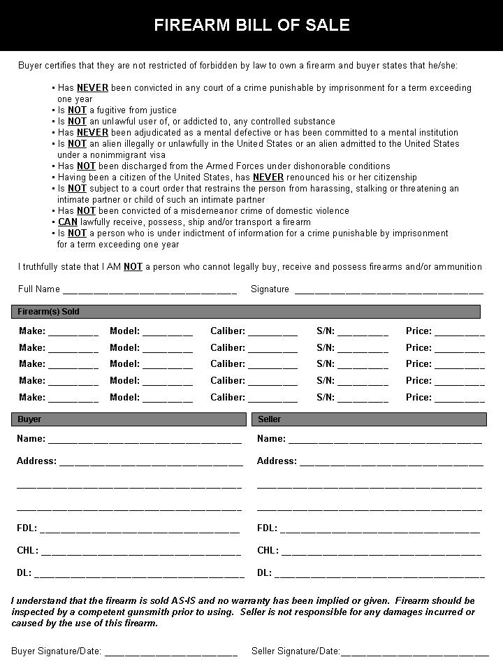 firearm bill of sale texas   Maggi.locustdesign.co