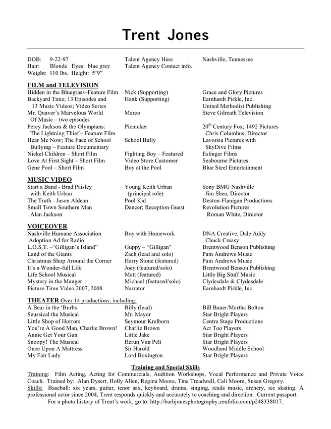 Theatre Resume Example Theatre Resume Example As Resume Summary 