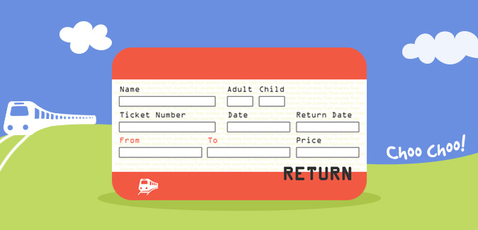 Blank Train Ticket Template (4) | Professional Templates For You