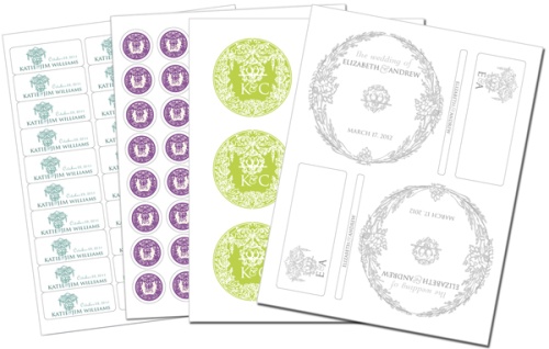 Mint Floral Wedding Label   Templates by Canva