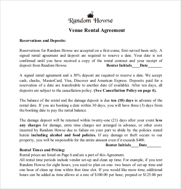 venue hire agreement template uk 23 wedding contract templates 
